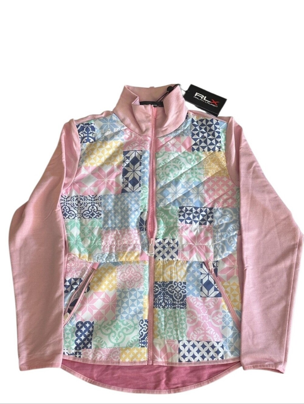 Ralph Lauren Pink Zip Jacket with Blue Floral Lining